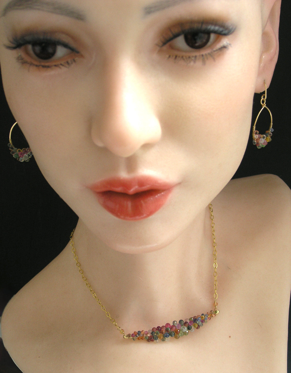 Confetti Sapphire Bar Necklace