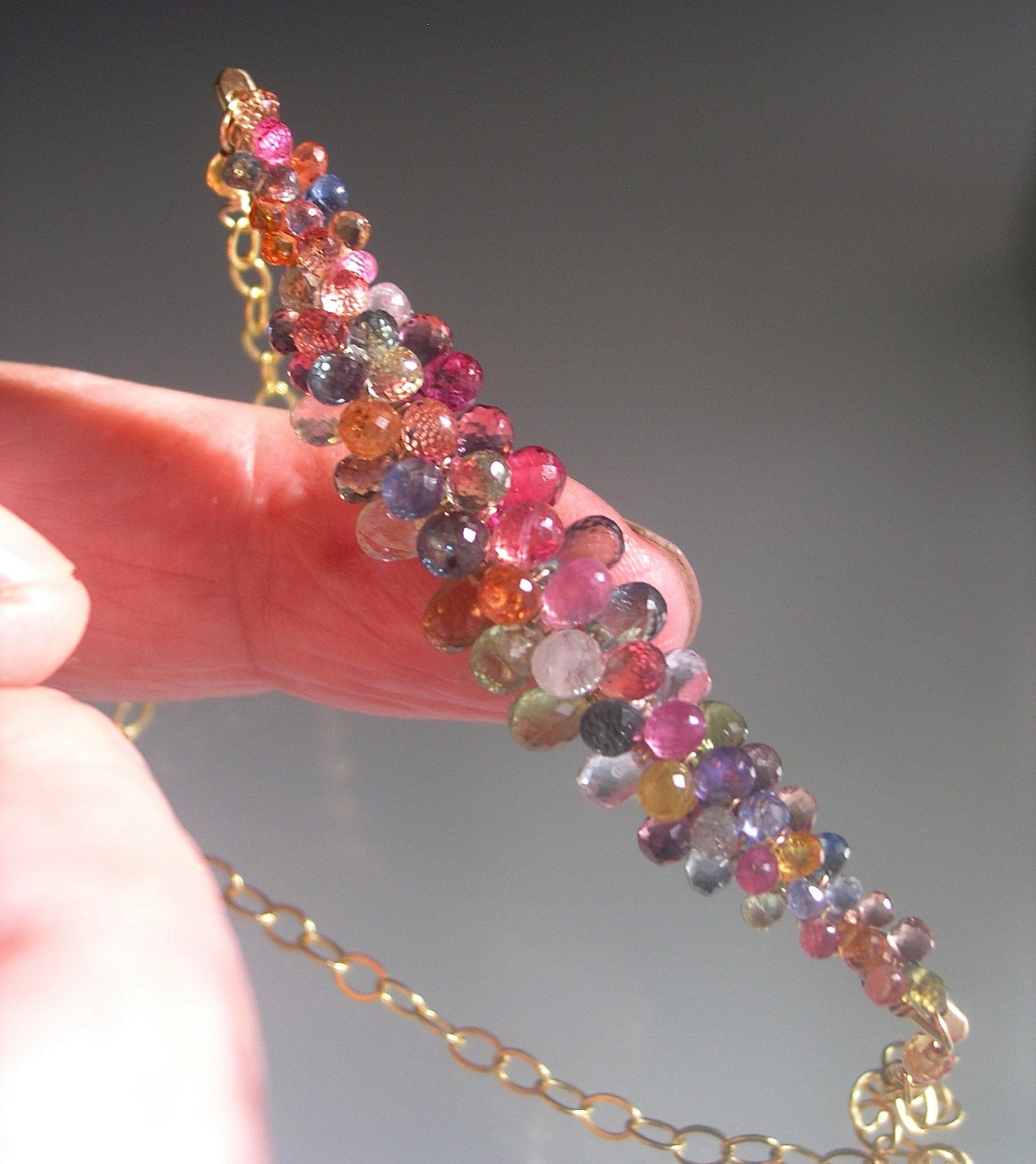 Confetti Sapphire Bar Necklace