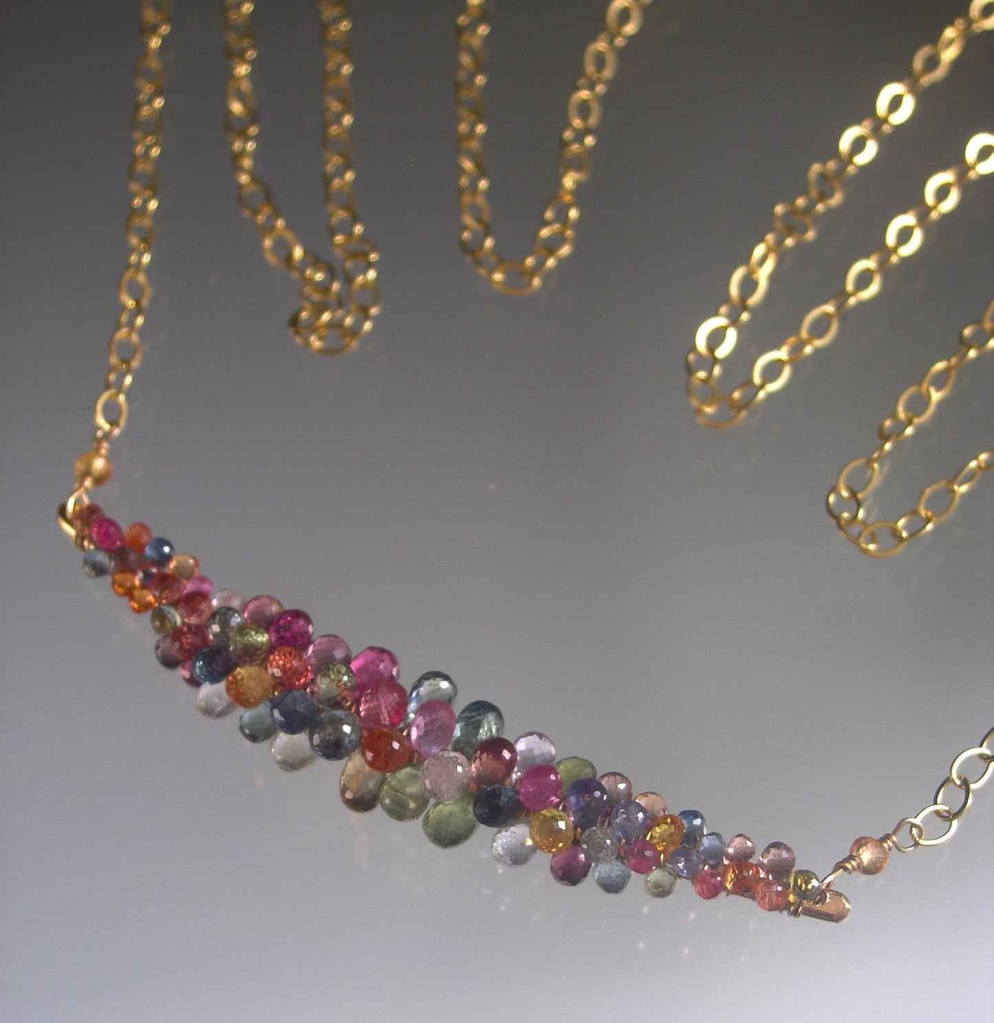 Confetti Sapphire Bar Necklace