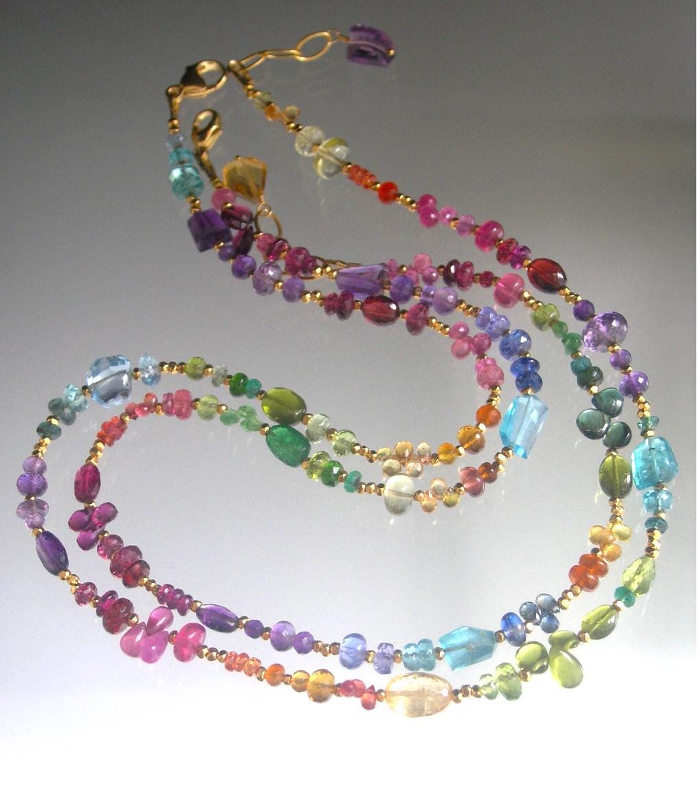 Colorful Gemstone Vermeil Necklace