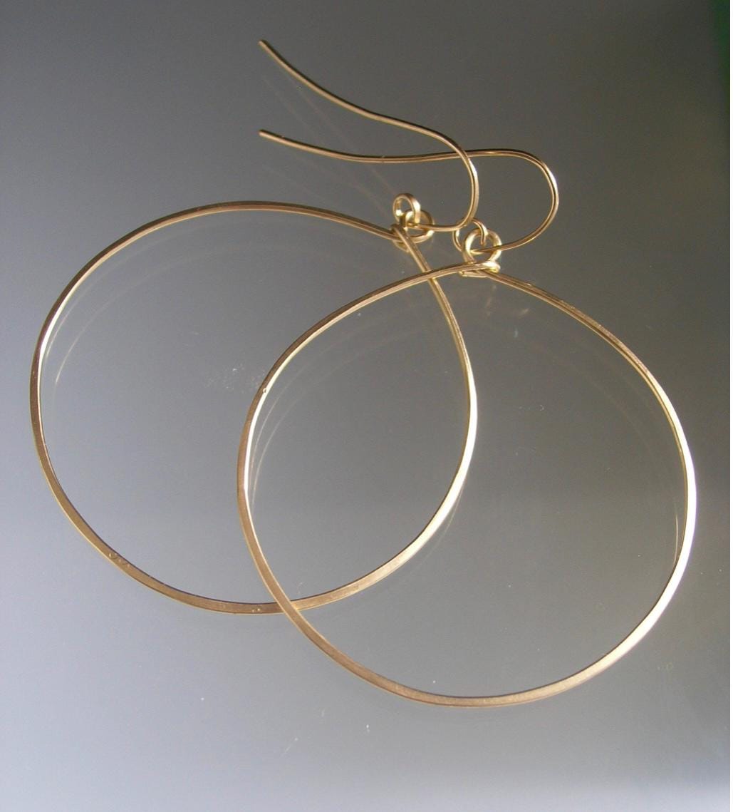 Large 14k Gold Filled Hoops 2 5/8”