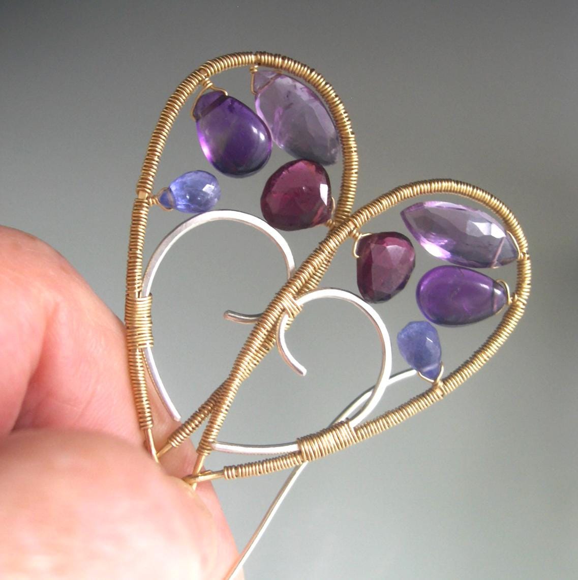Stained Glass Gemstone Teardrop Earrings