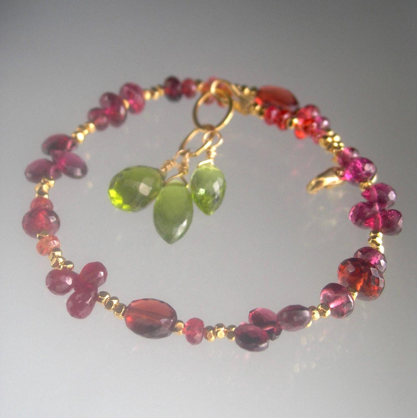 Sapphire Garnet Gemstone Bracelet