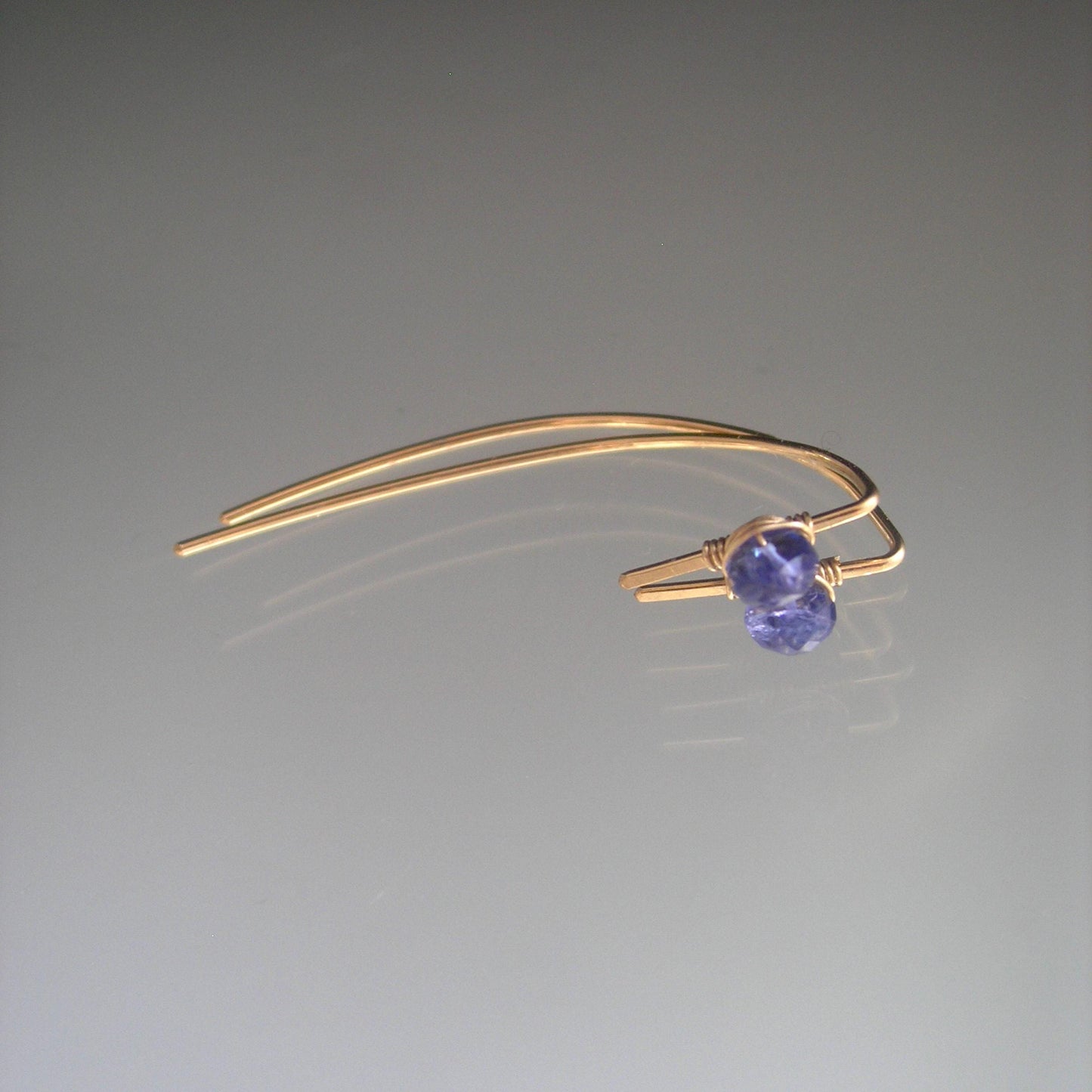 Tanzanite Pink Sapphire Threaders Two Pairs