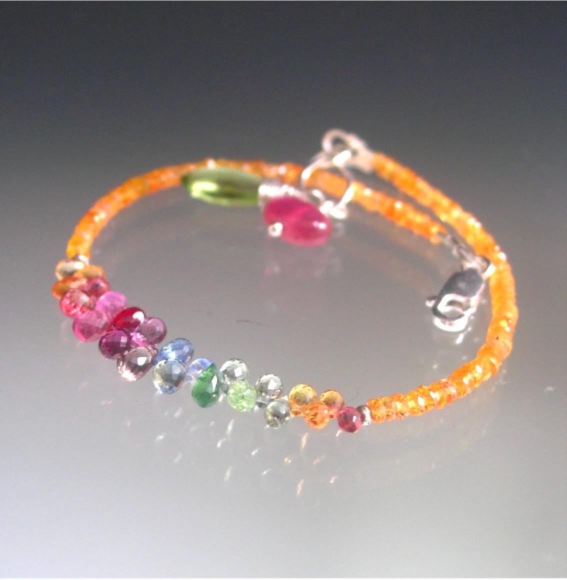 Skinny Rainbow Sapphire Bracelet