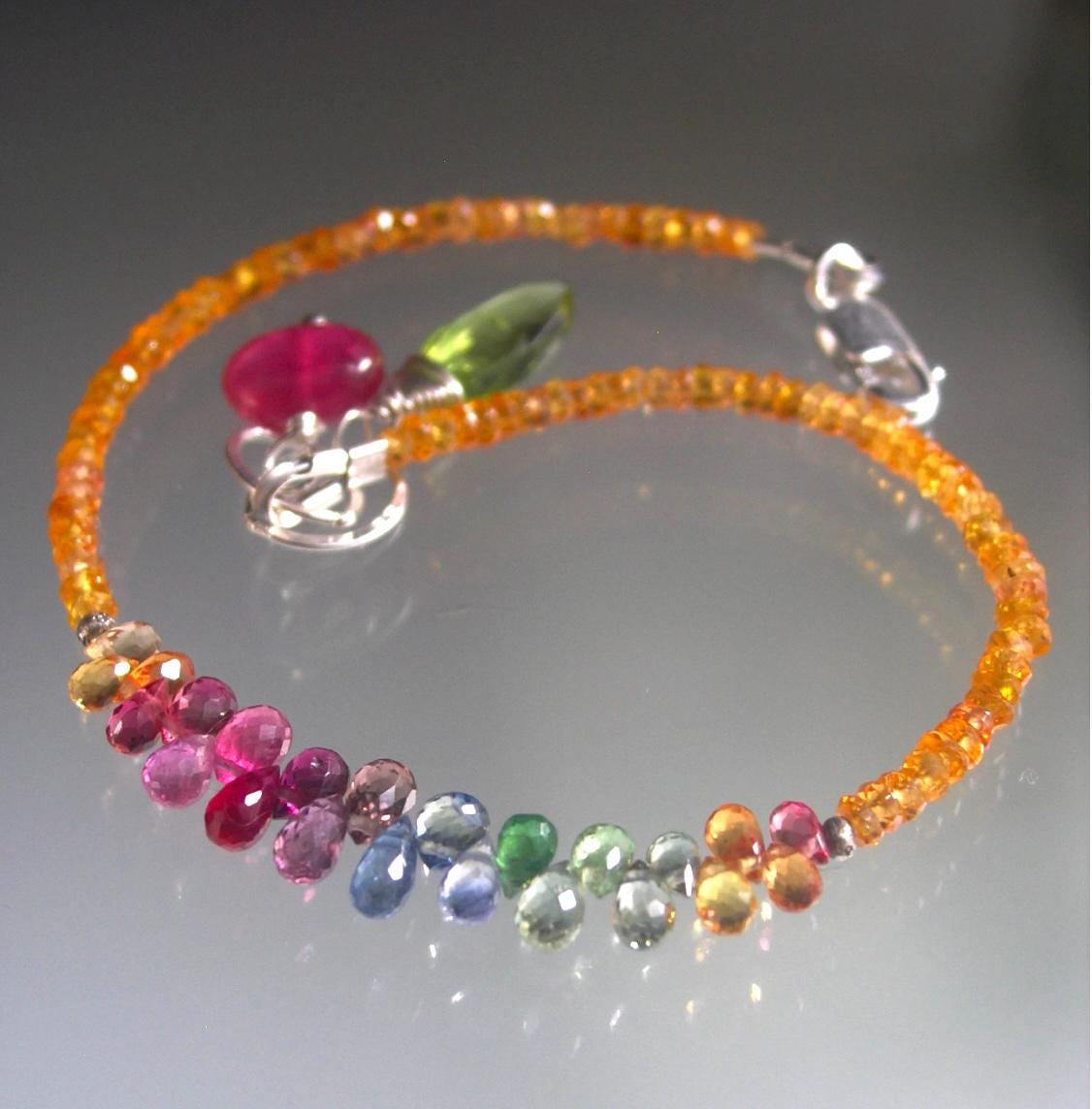 Skinny Rainbow Sapphire Bracelet