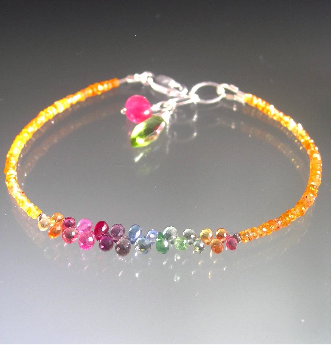 Skinny Rainbow Sapphire Bracelet