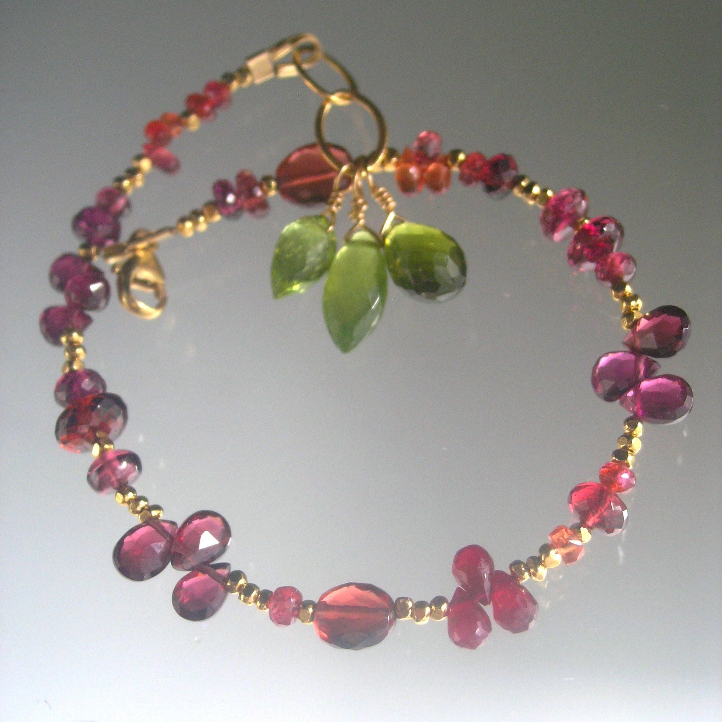 Sapphire Garnet Gemstone Bracelet