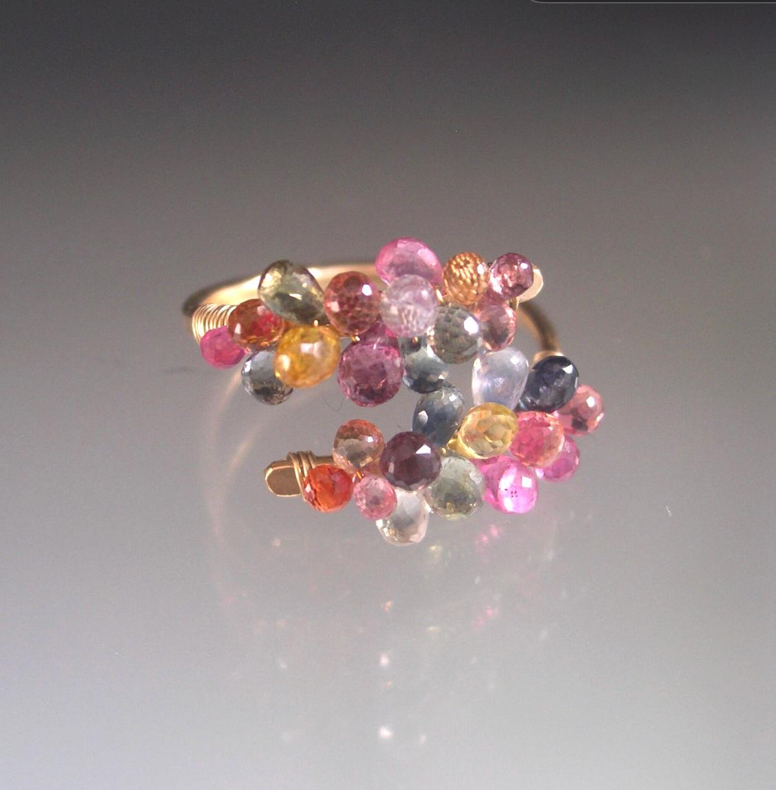Small 14k Gold Filled Pastel Sapphire Earrings