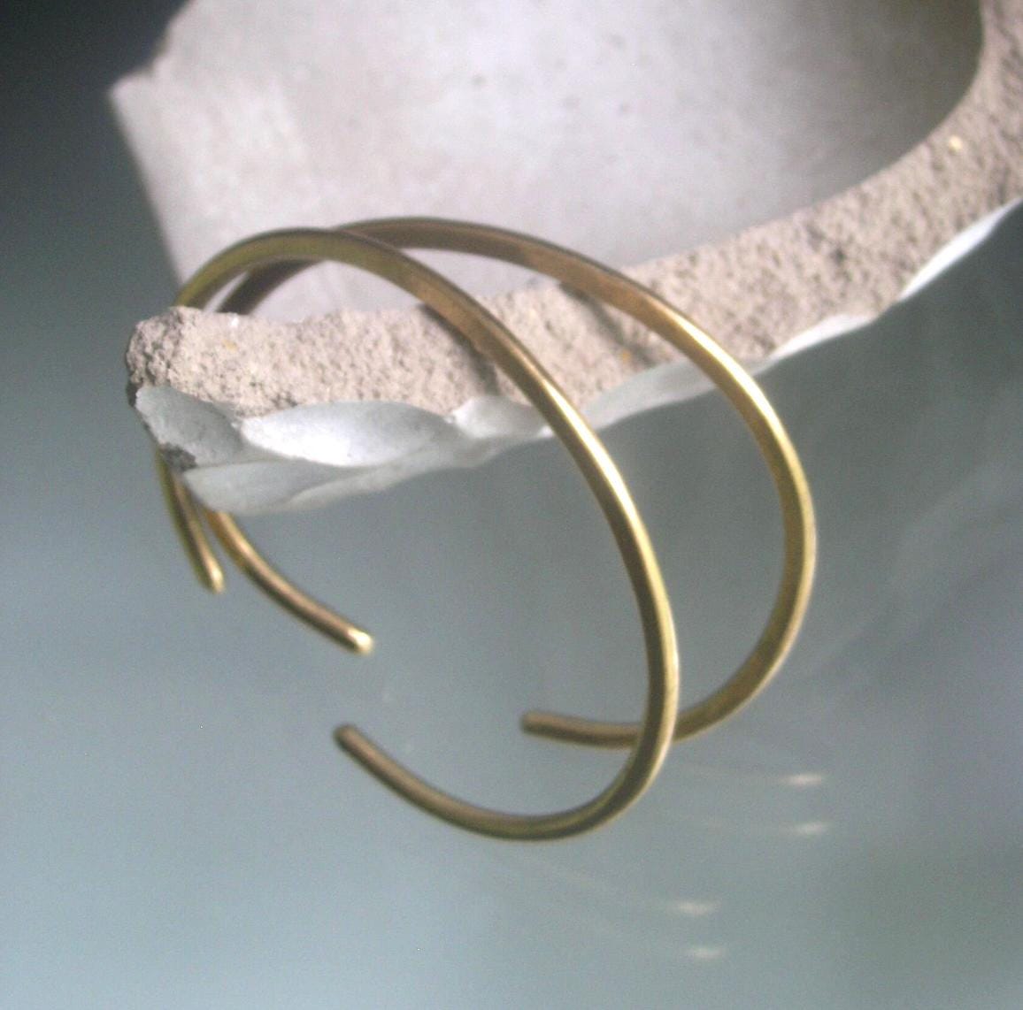 Pair of Hand Wrought 14k Gold Filled Cuff