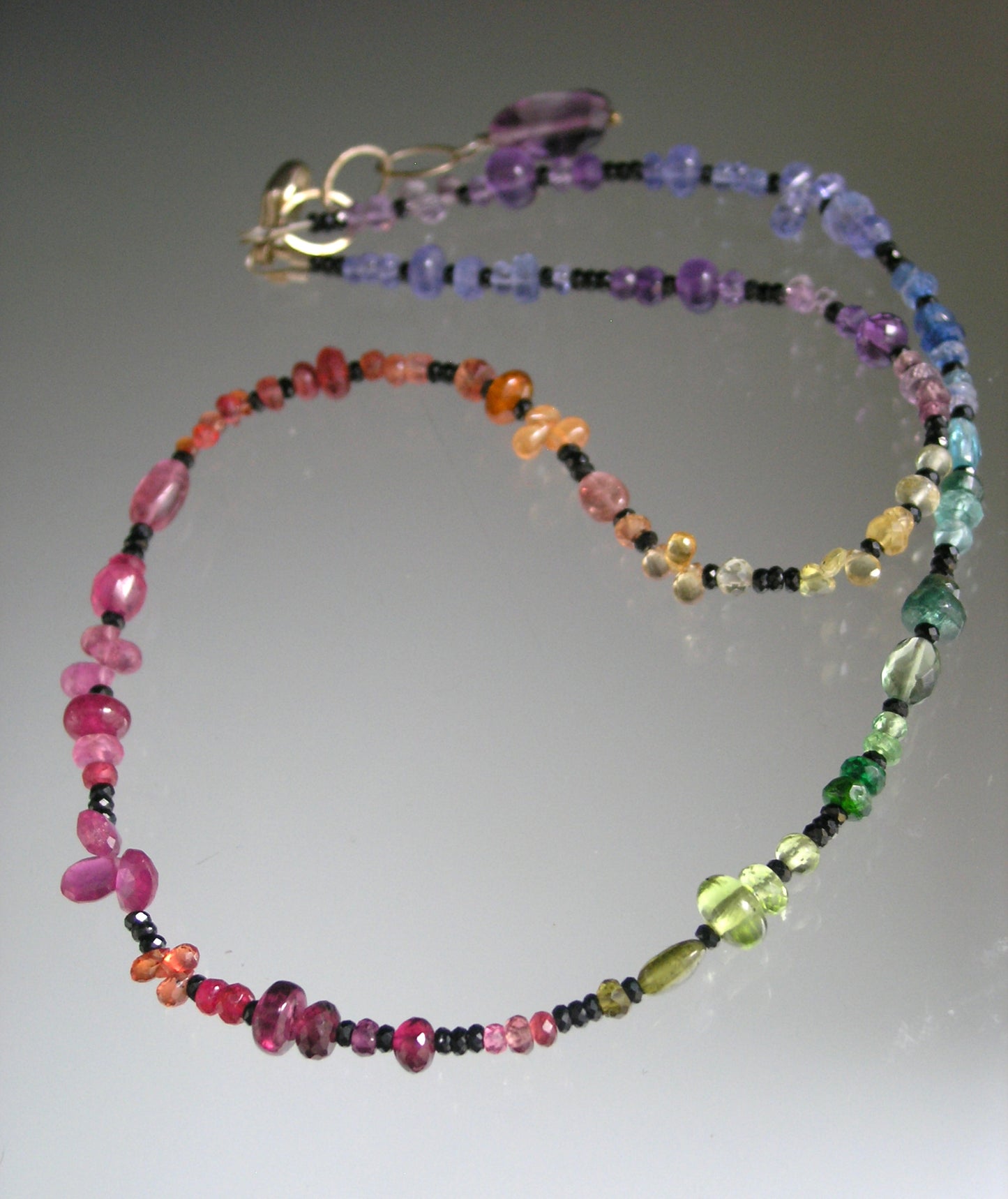Midnight Rainbow Gemstone Necklace