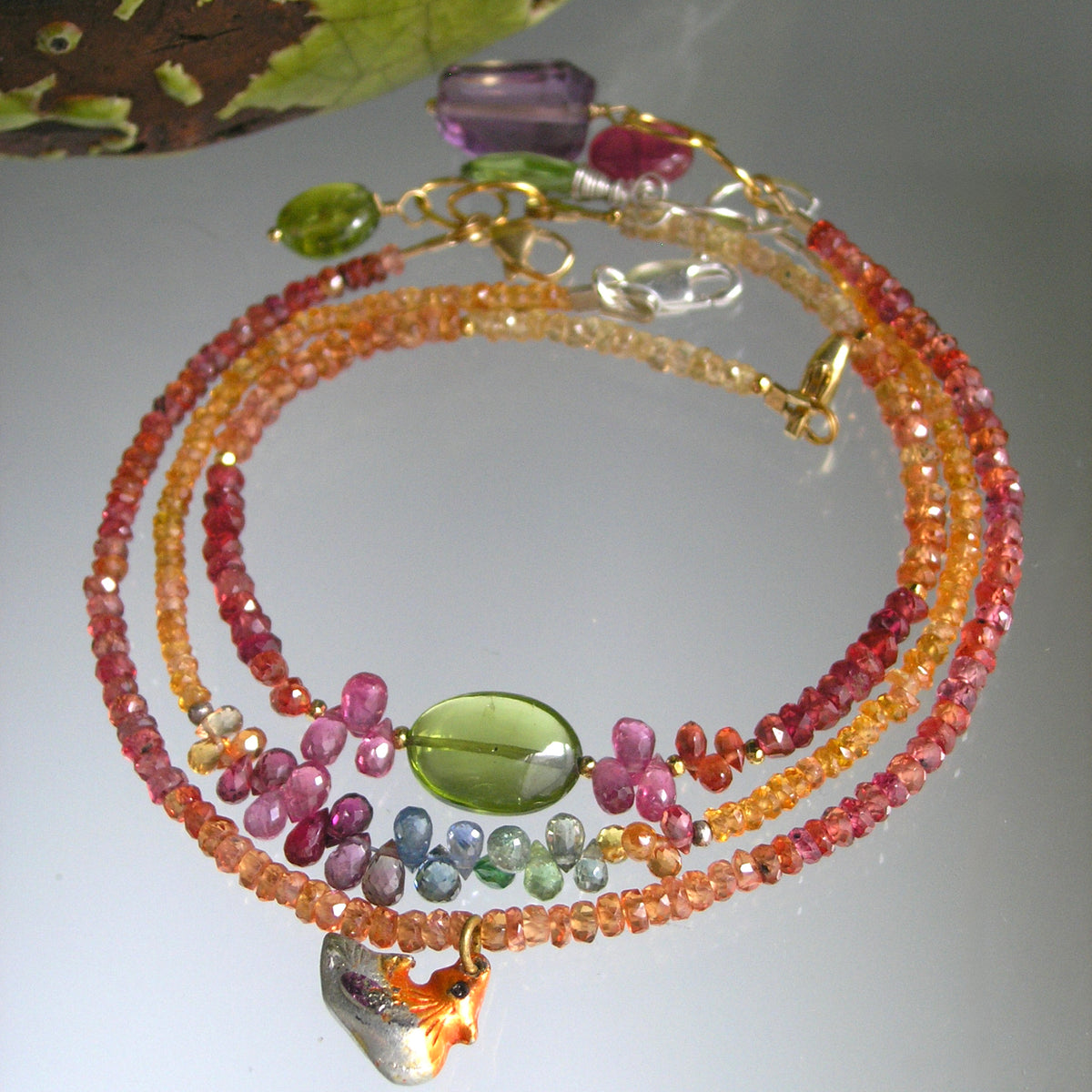 Skinny Rainbow Sapphire Bracelet