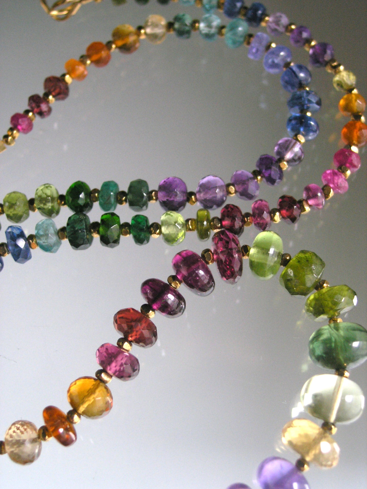 Rainbow Gemstone Vermeil Necklace