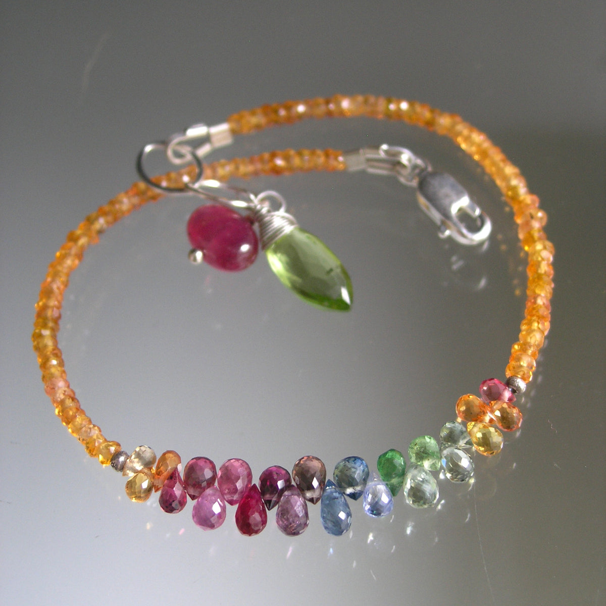 Skinny Rainbow Sapphire Bracelet