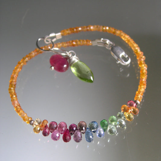 Skinny Rainbow Sapphire Bracelet