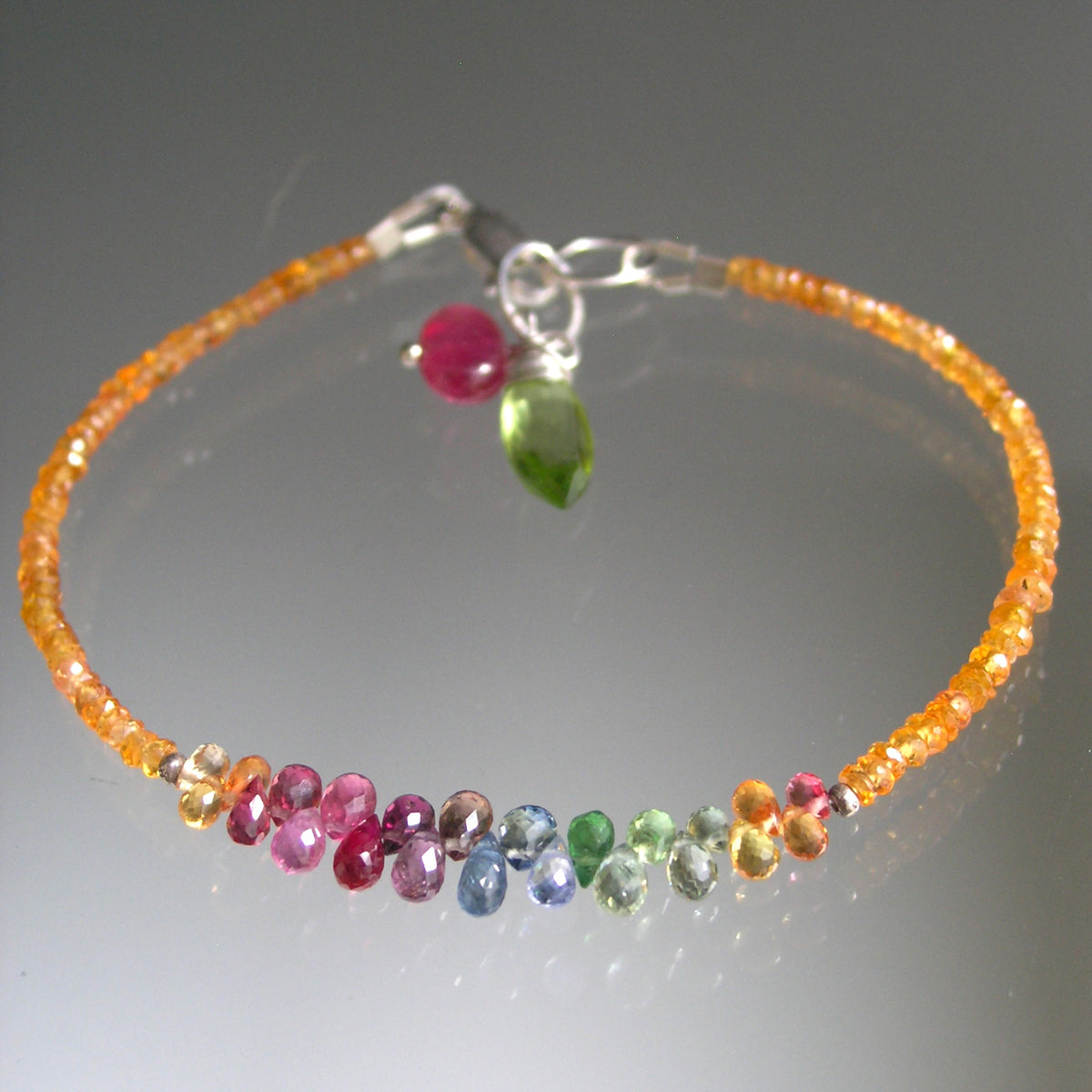 Skinny Rainbow Sapphire Bracelet