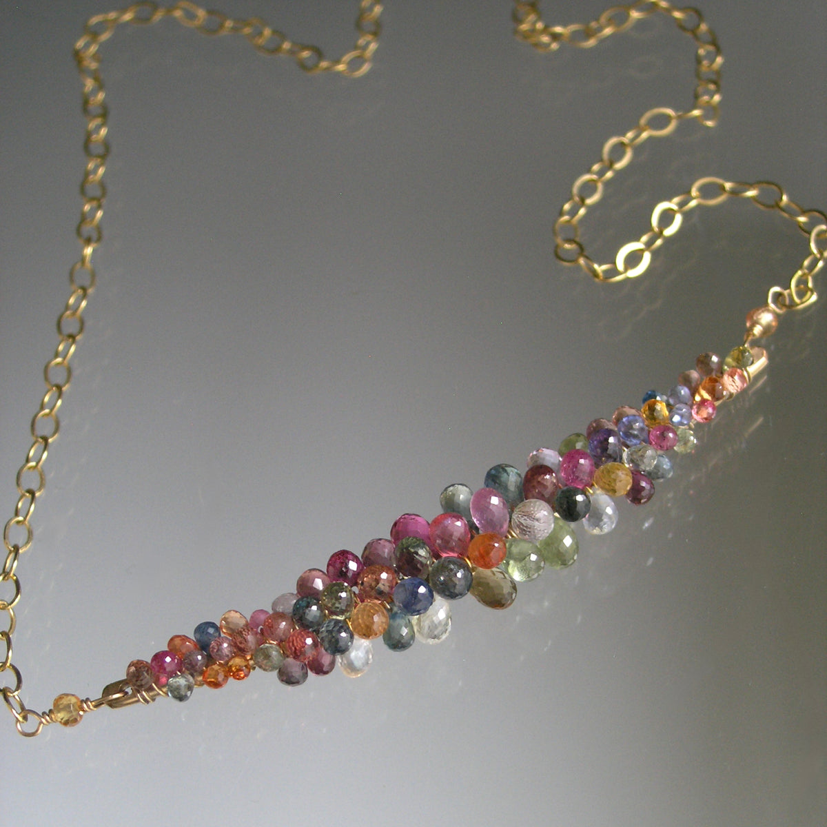 Confetti Sapphire Bar Necklace