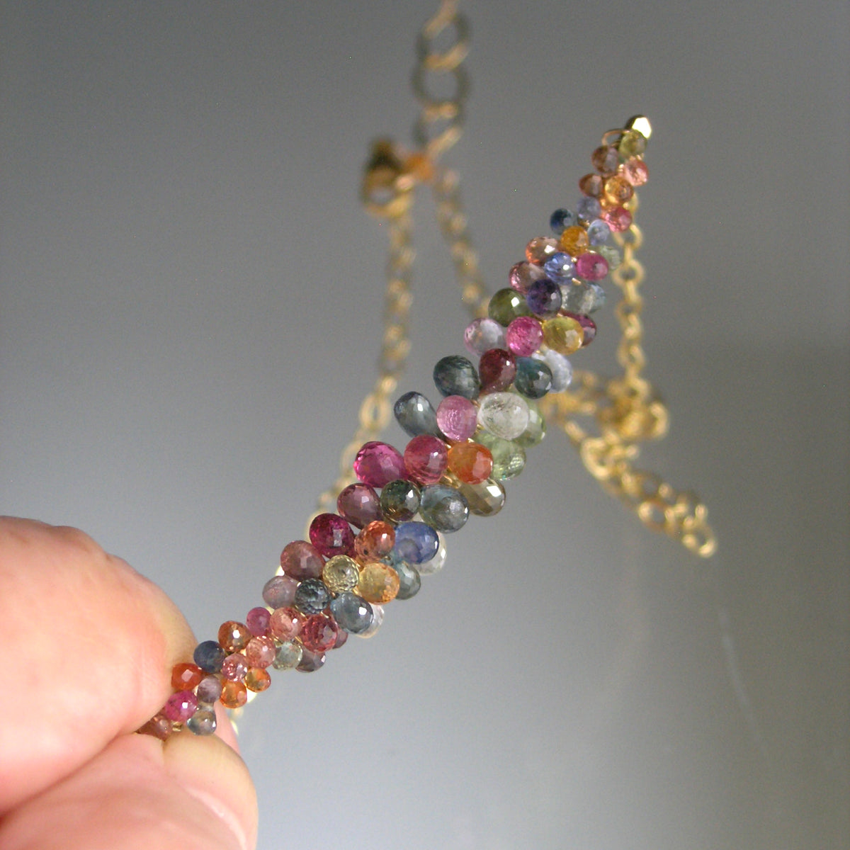 Confetti Sapphire Bar Necklace