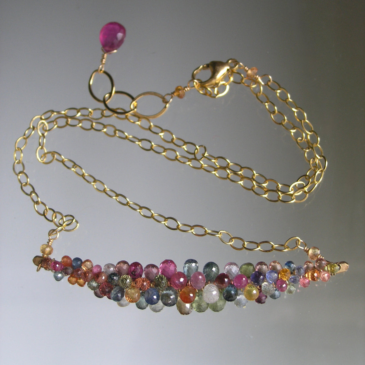 Confetti Sapphire Bar Necklace