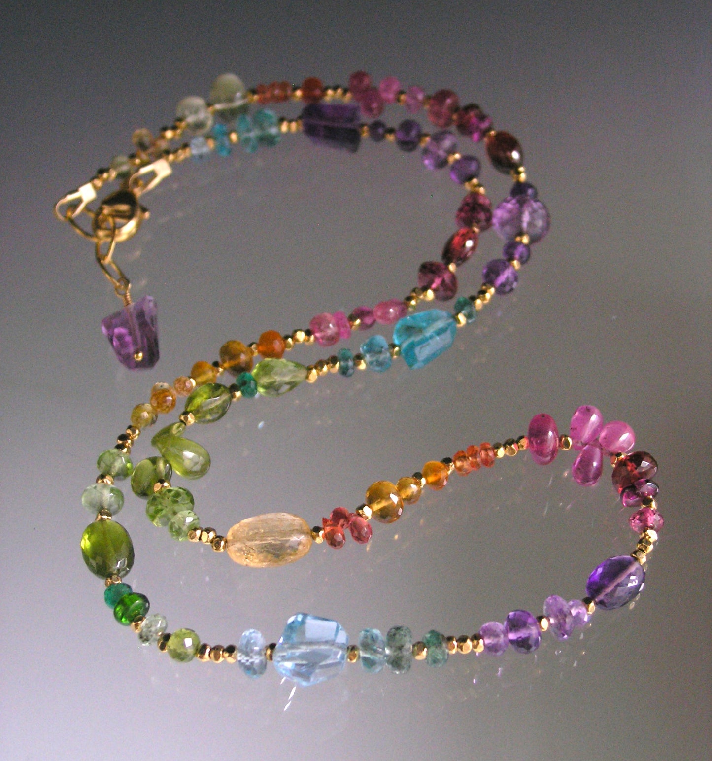 Colorful Gemstone Vermeil Necklace