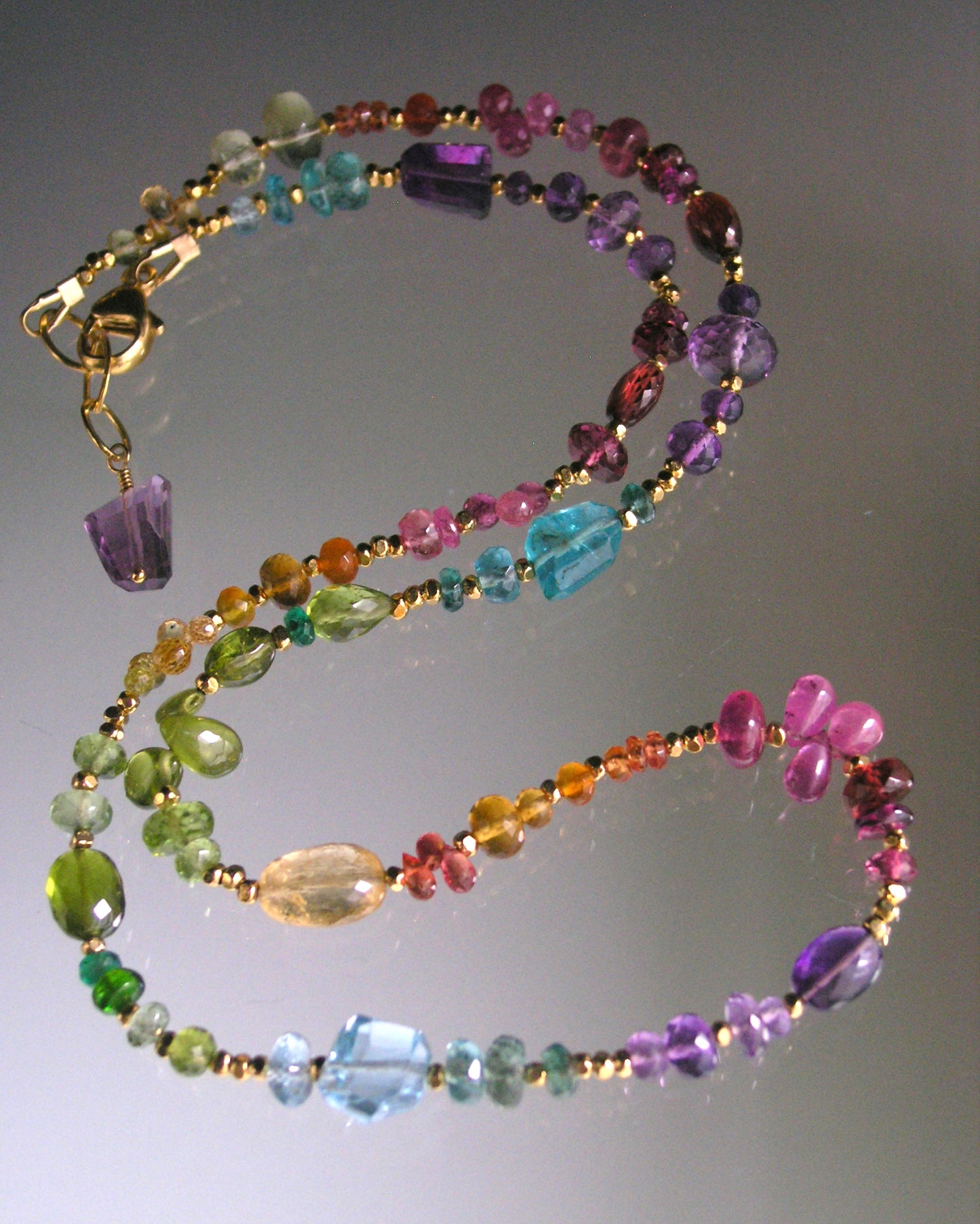 Colorful Gemstone Vermeil Necklace