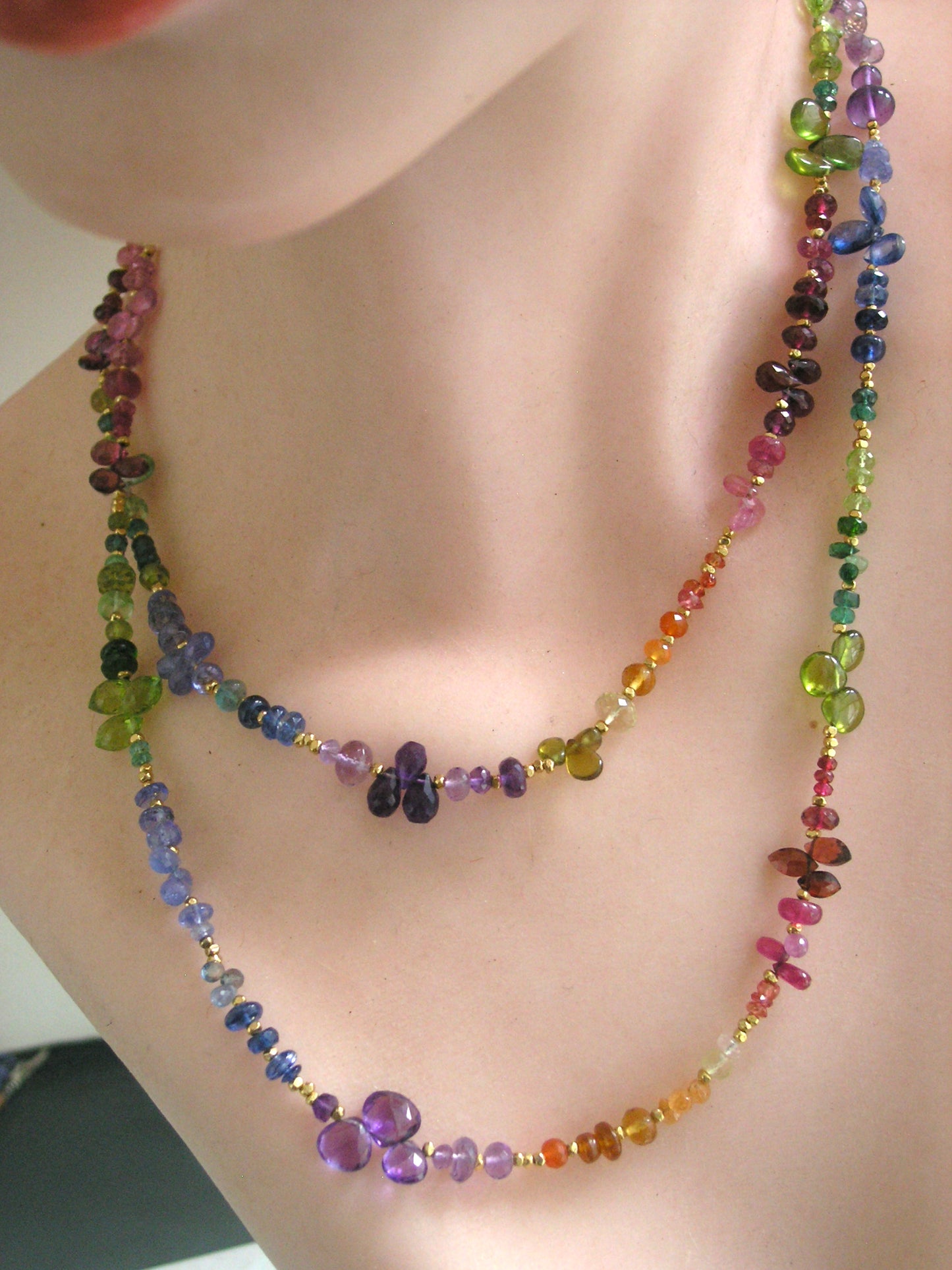 Rainbow Gemstone 37” Necklace