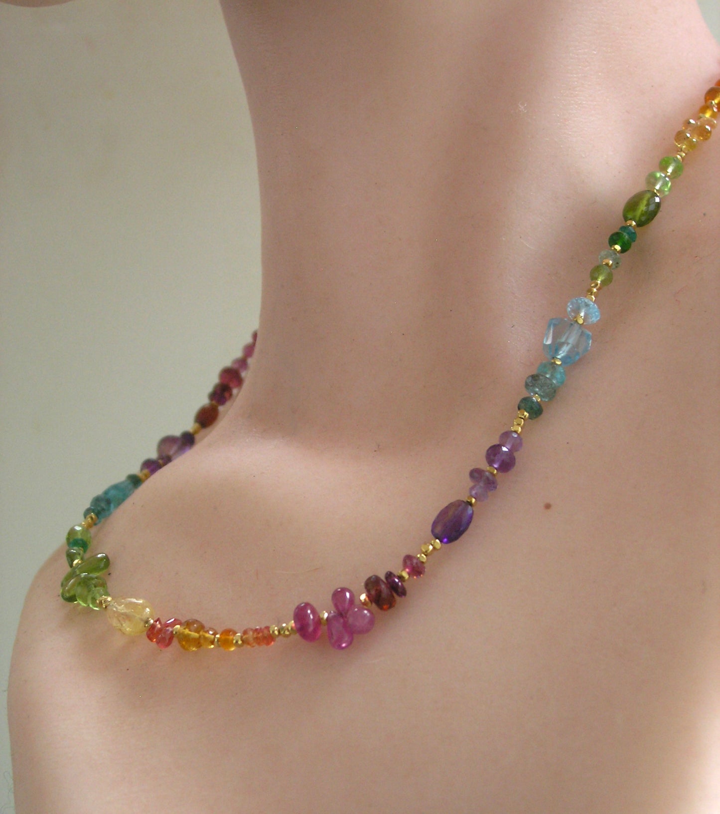 Colorful Gemstone Vermeil Necklace