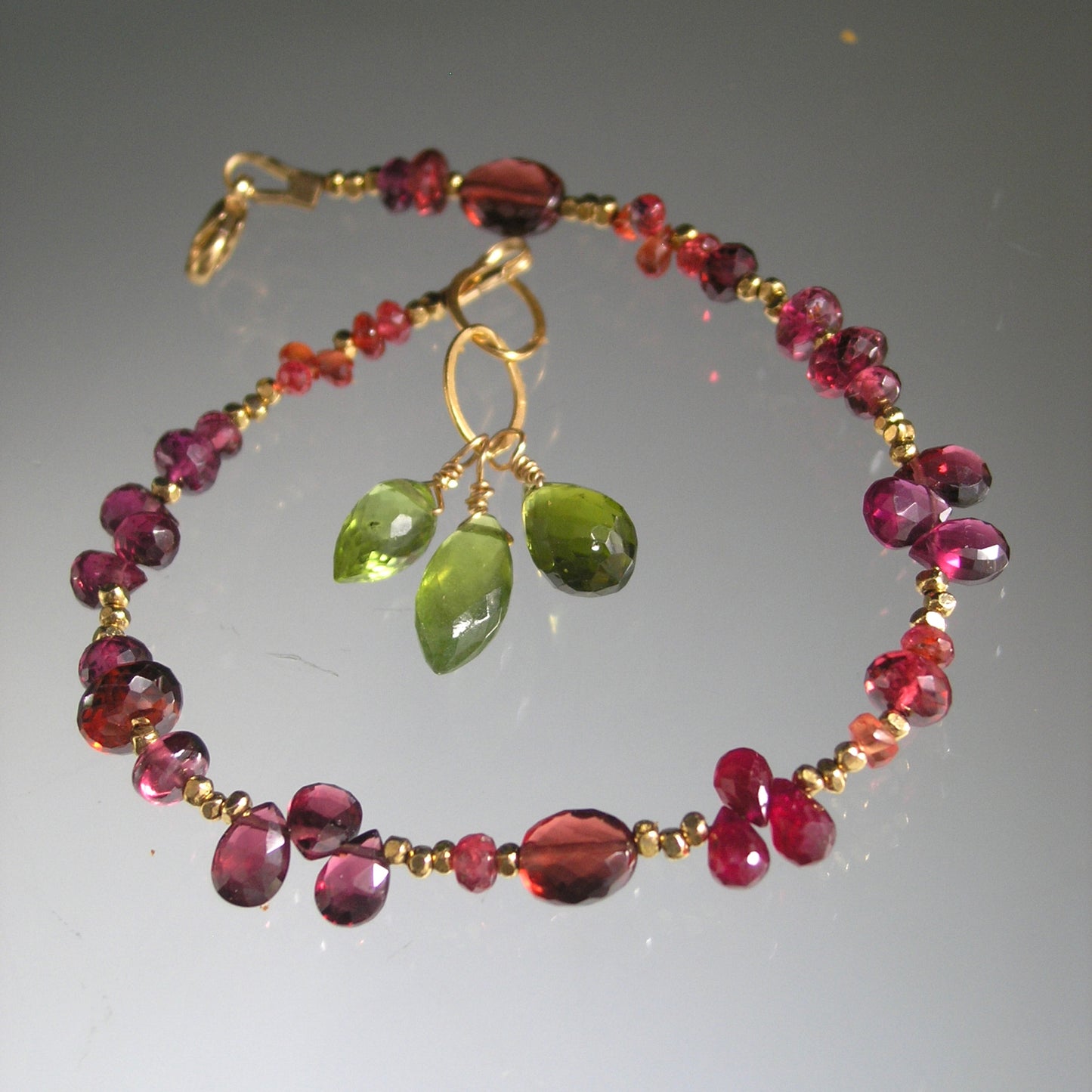Sapphire Garnet Gemstone Bracelet
