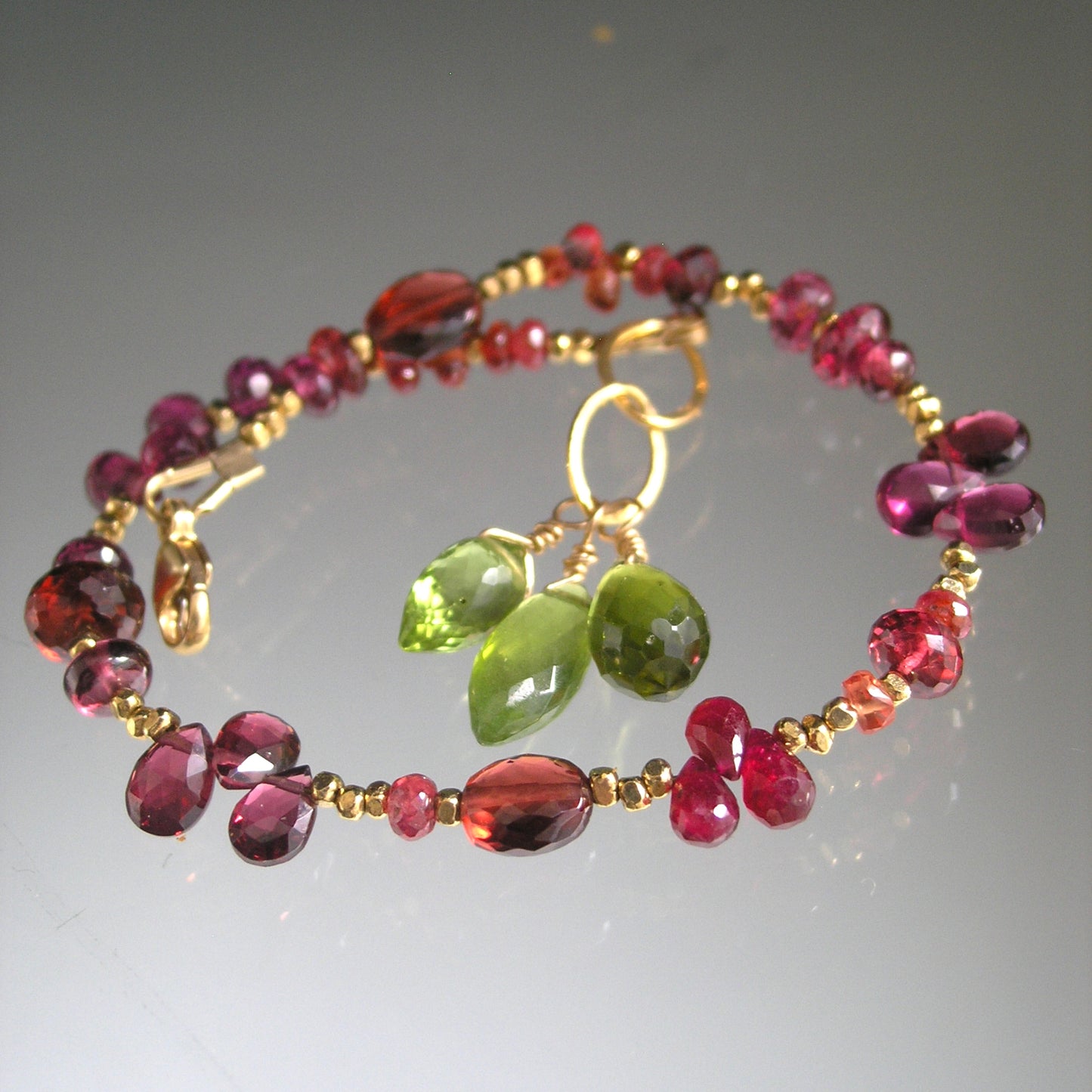 Sapphire Garnet Gemstone Bracelet