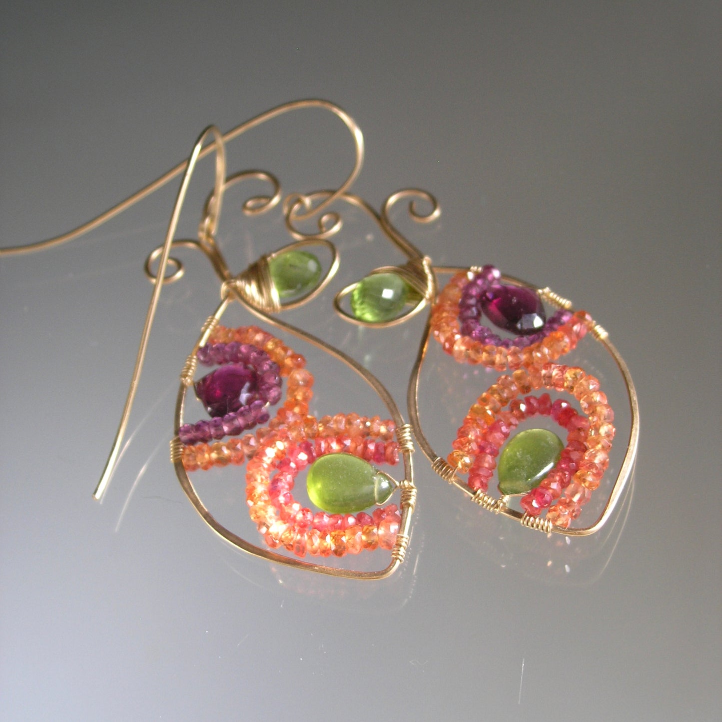 Mosaic Sapphire Sculptural Earrings