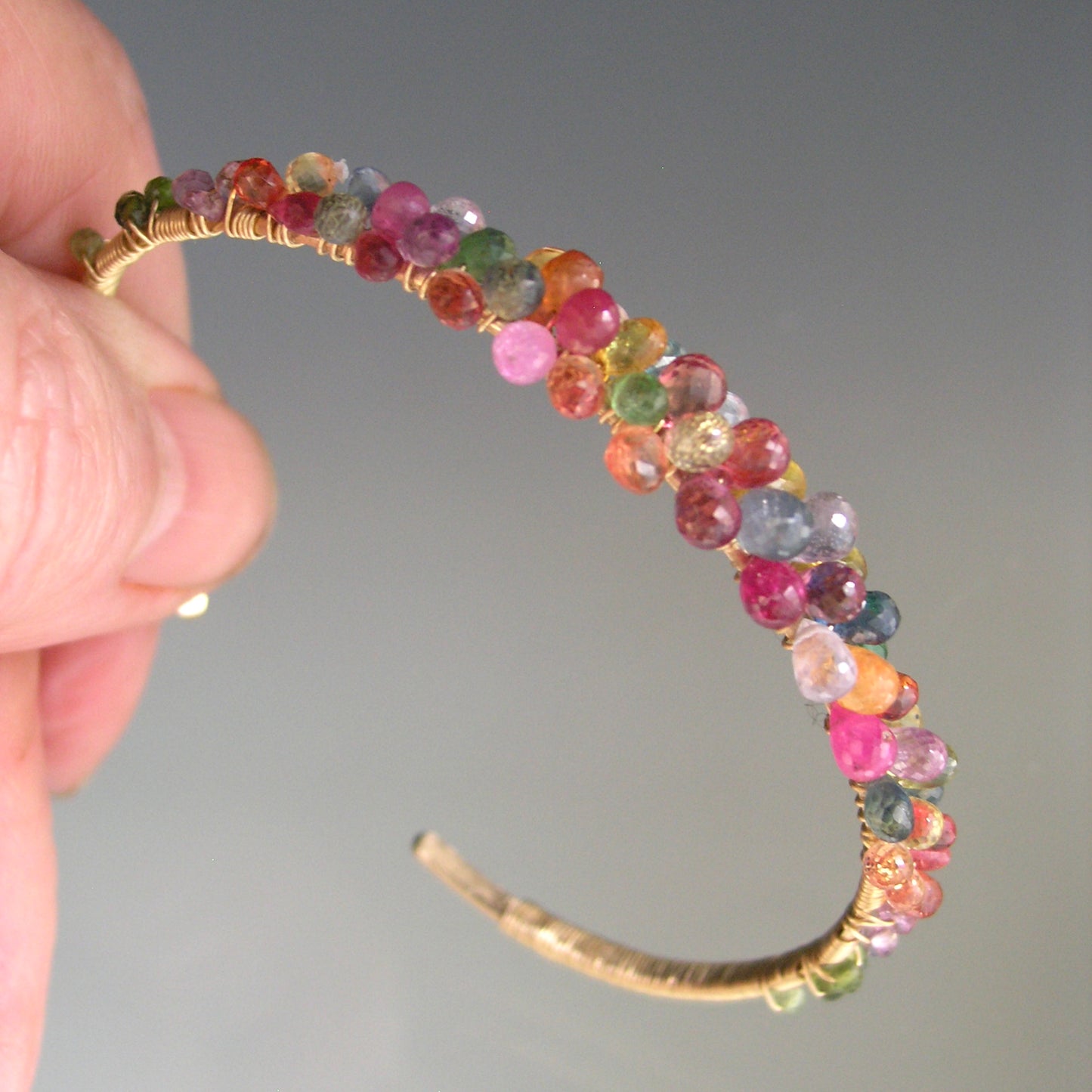 Confetti Sapphire 14k Gold Filled Lightweight Cuff