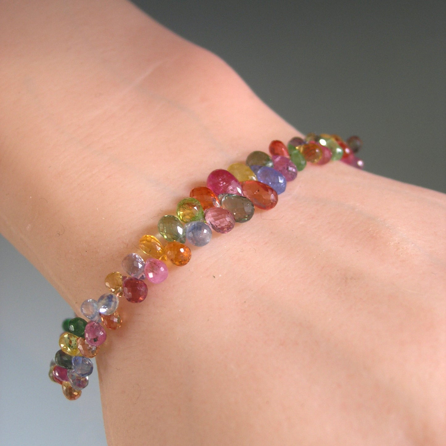 Rainbow Confetti Sapphire Bracelet