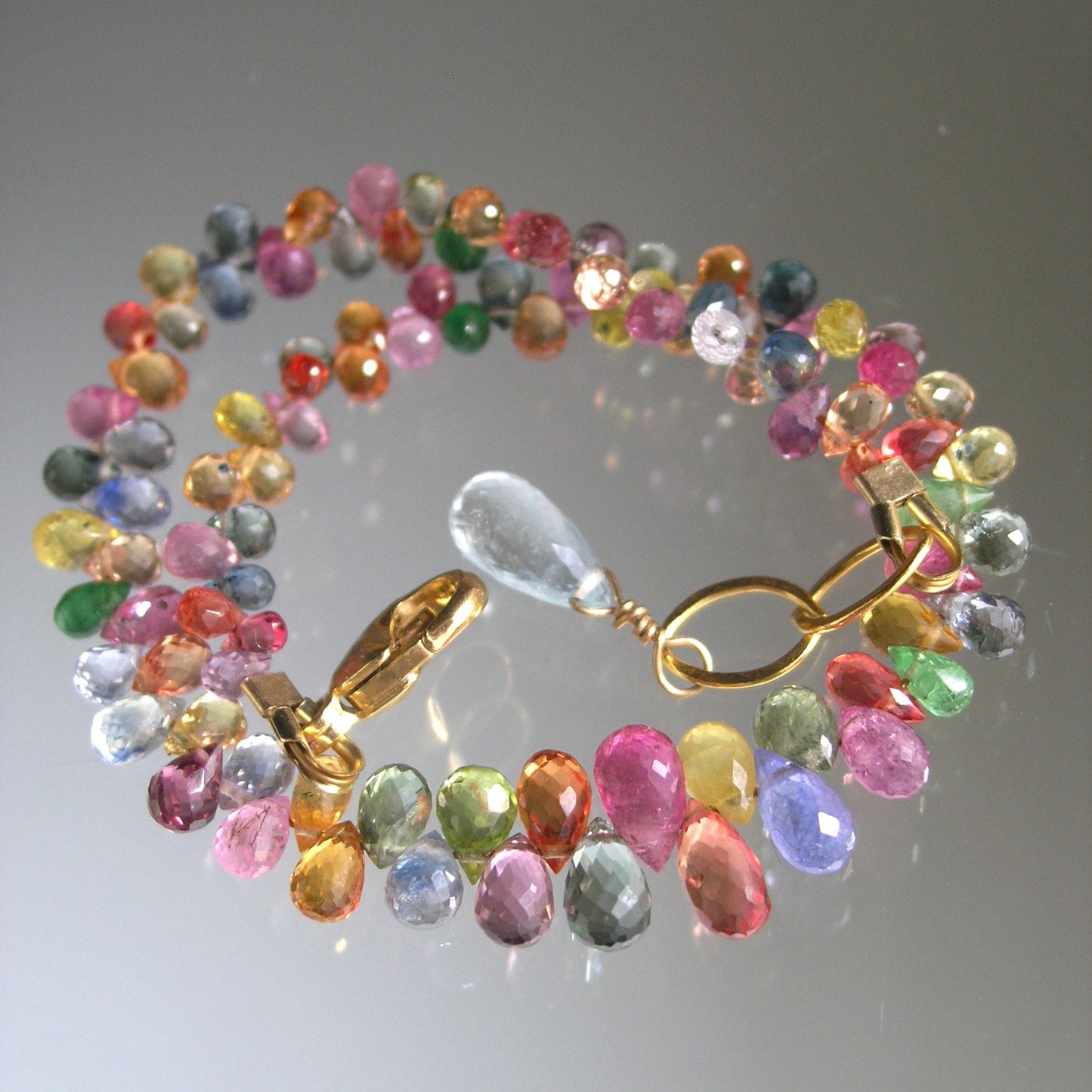 Rainbow Confetti Sapphire Bracelet