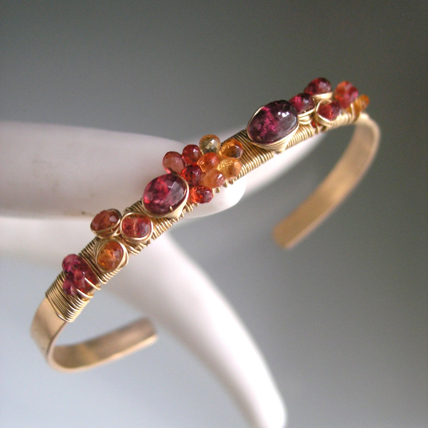 Sapphire Spinel 14k Gold Filled Cuff