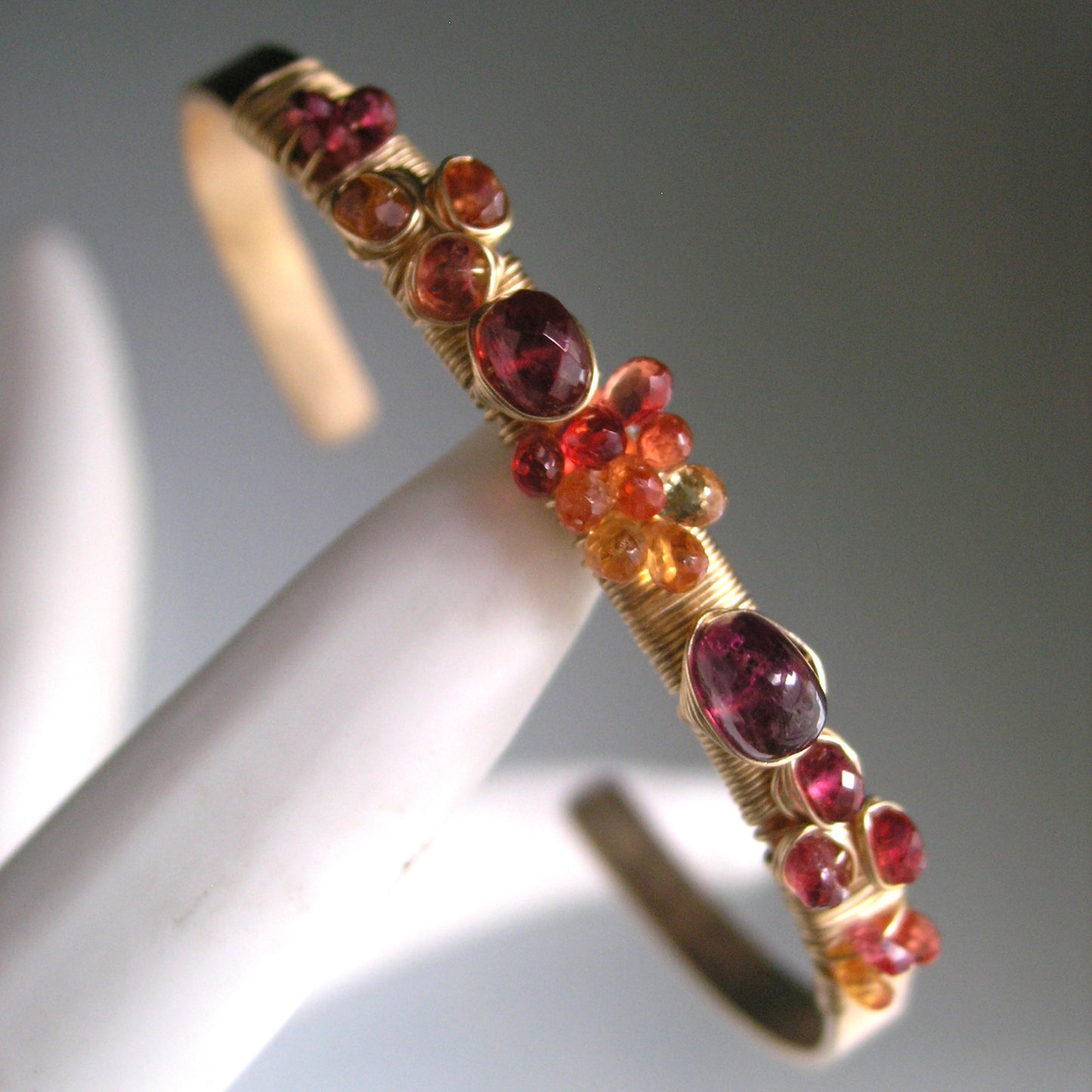 Sapphire Spinel 14k Gold Filled Cuff