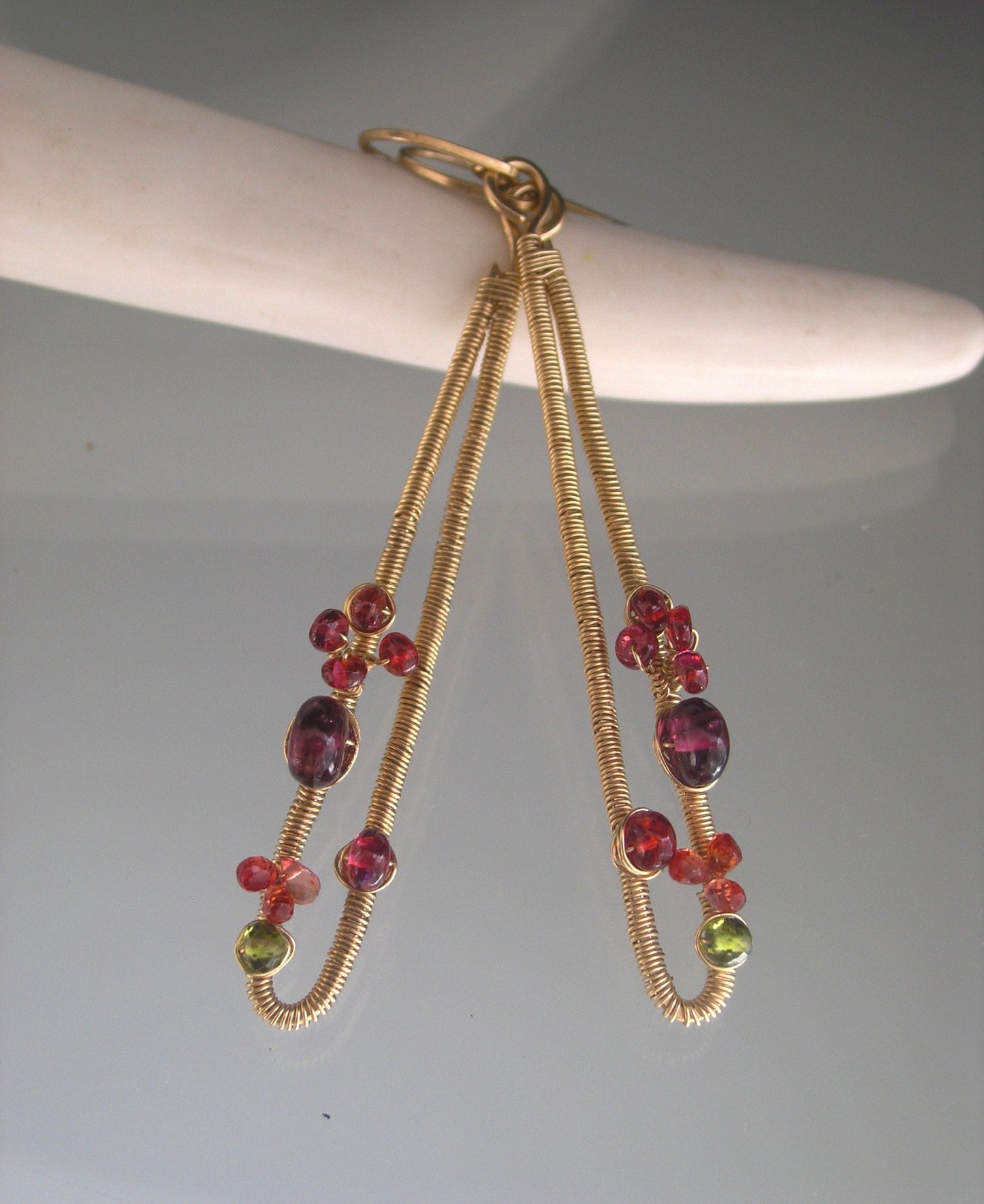 Cherry & Berry Gemstone 14k Gold Filled Earrings