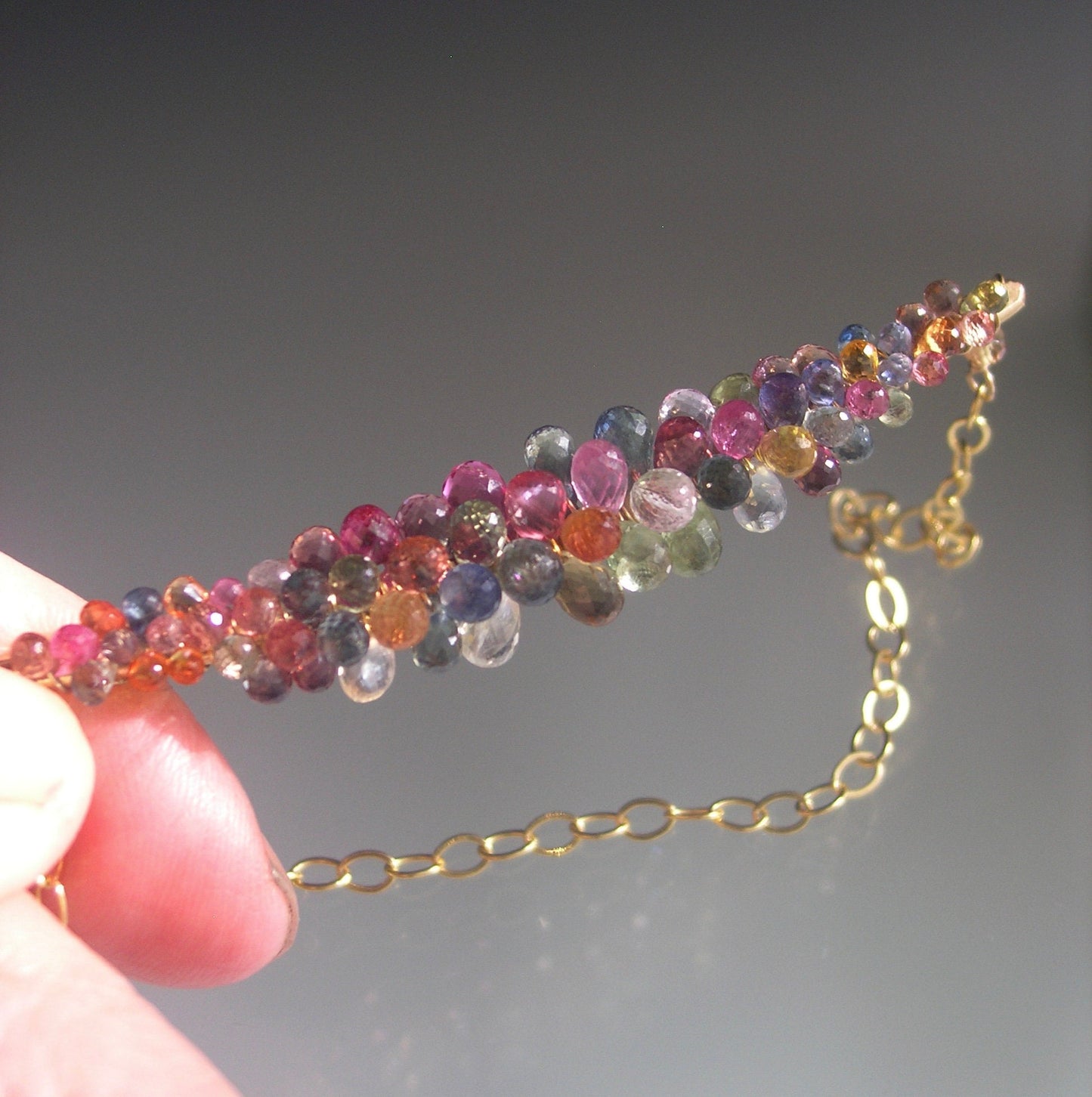 Confetti Sapphire Bar Necklace