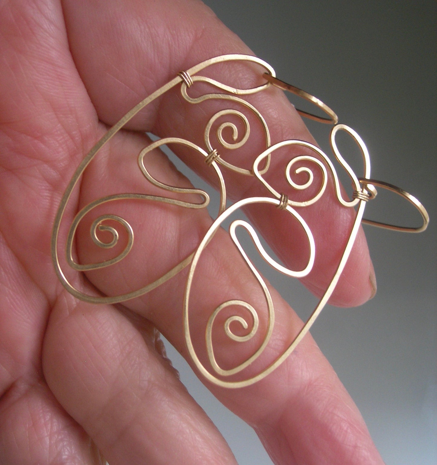 Organic Oval 14k Gold Filled Earrings