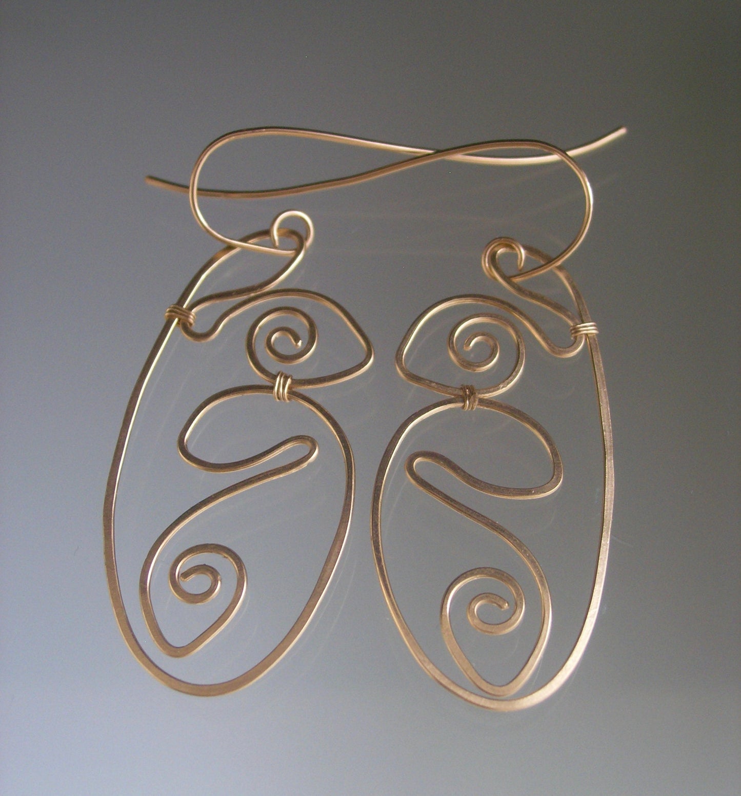 Organic Oval 14k Gold Filled Earrings