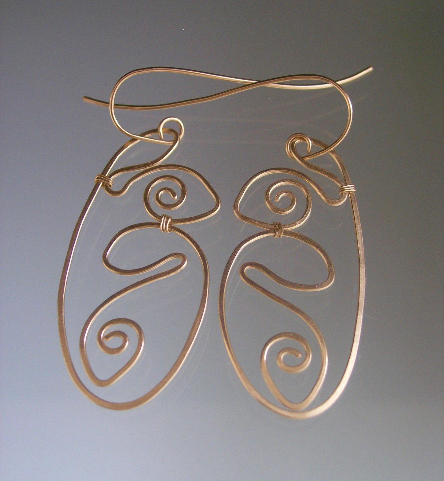 Organic Oval 14k Gold Filled Earrings