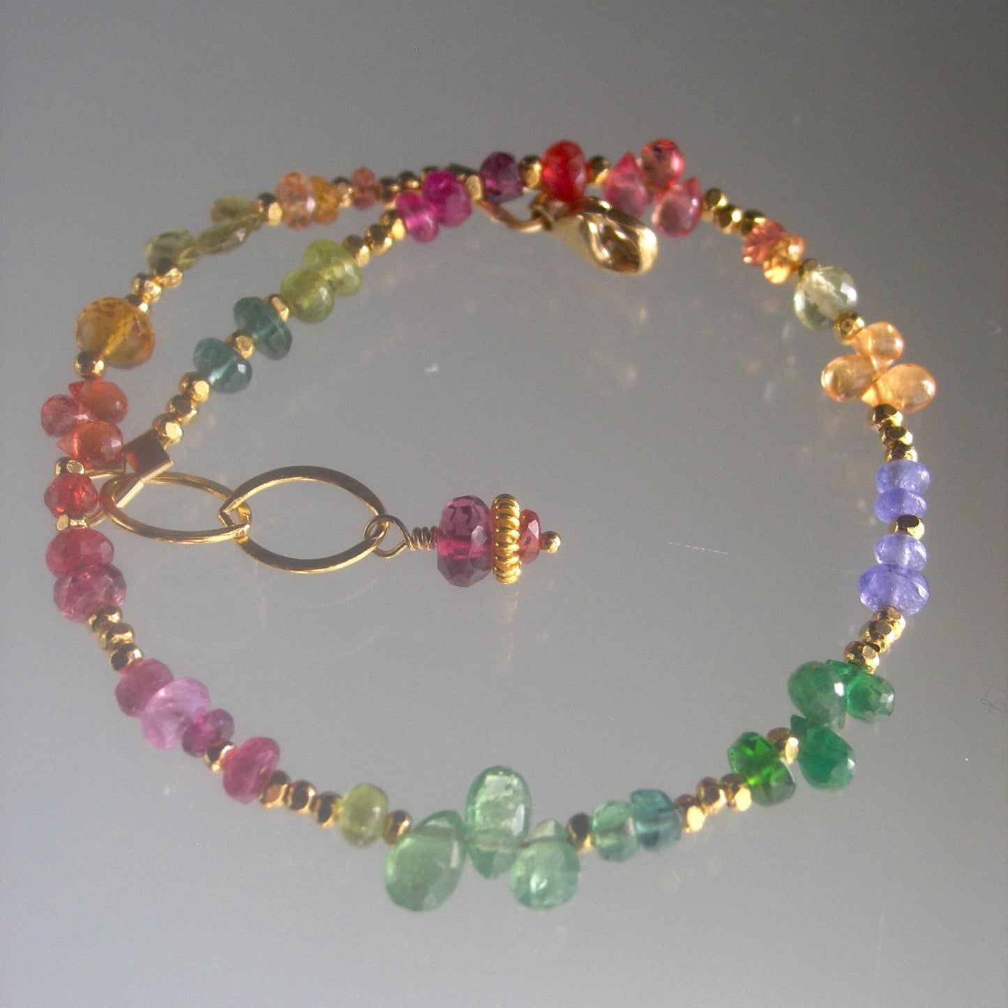 Vermeil Rainbow Gemstone Bracelet