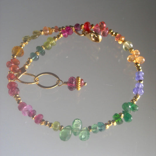 Vermeil Rainbow Gemstone Bracelet