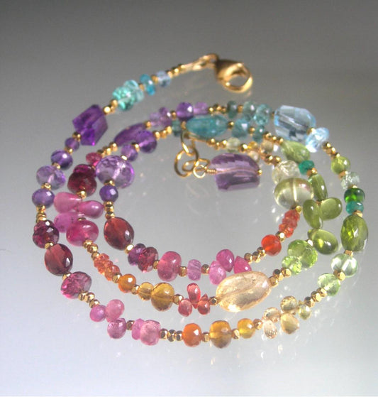 Colorful Gemstone Vermeil Necklace