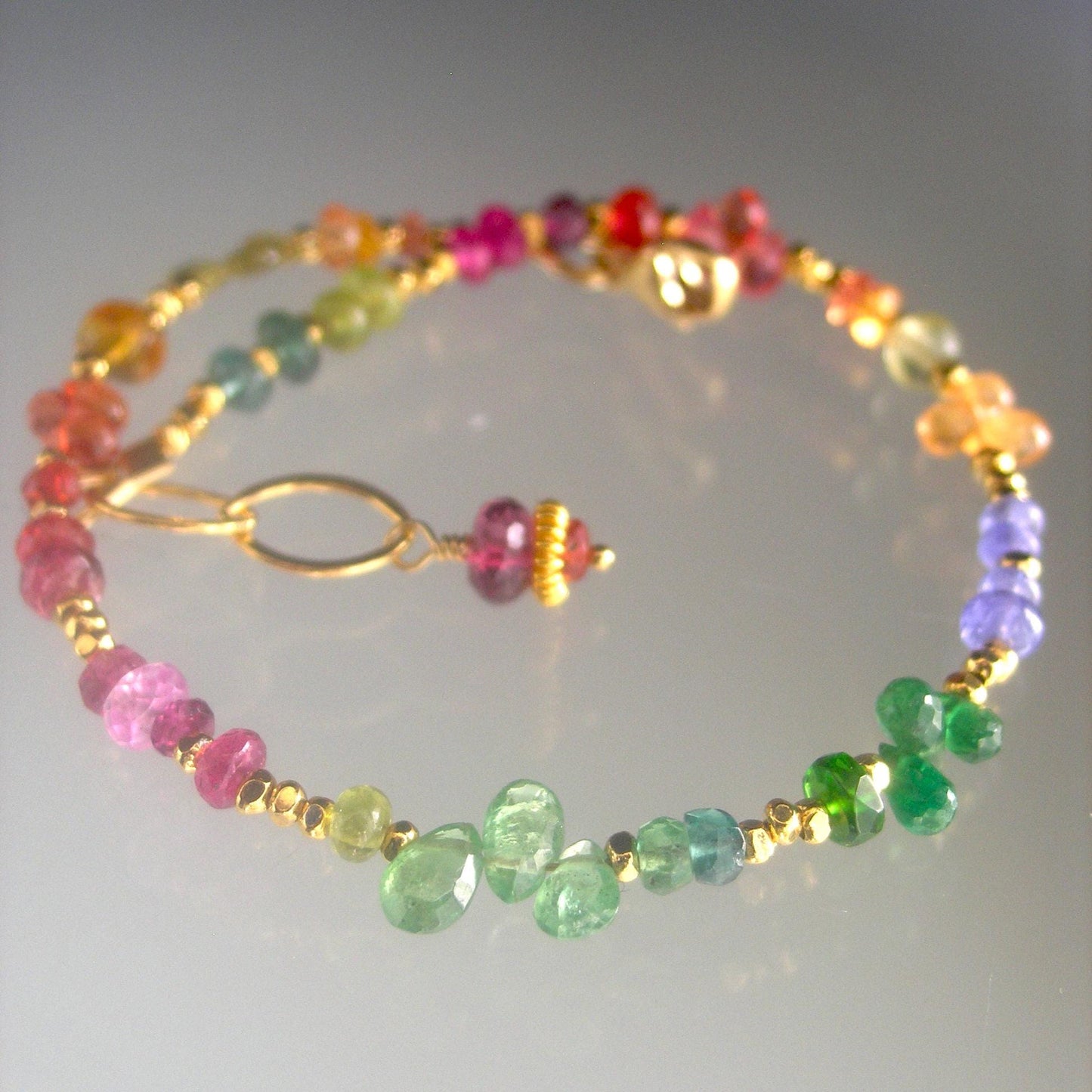 Vermeil Rainbow Gemstone Bracelet