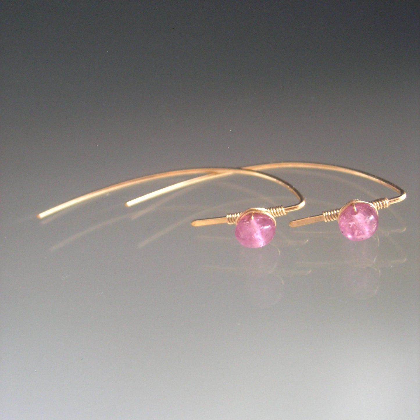 Tanzanite Pink Sapphire Threaders Two Pairs