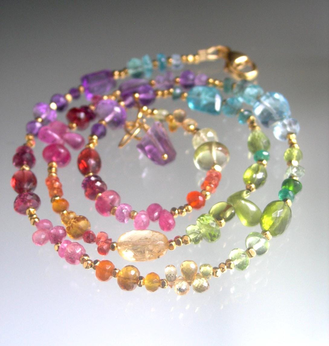 Colorful Gemstone Vermeil Necklace