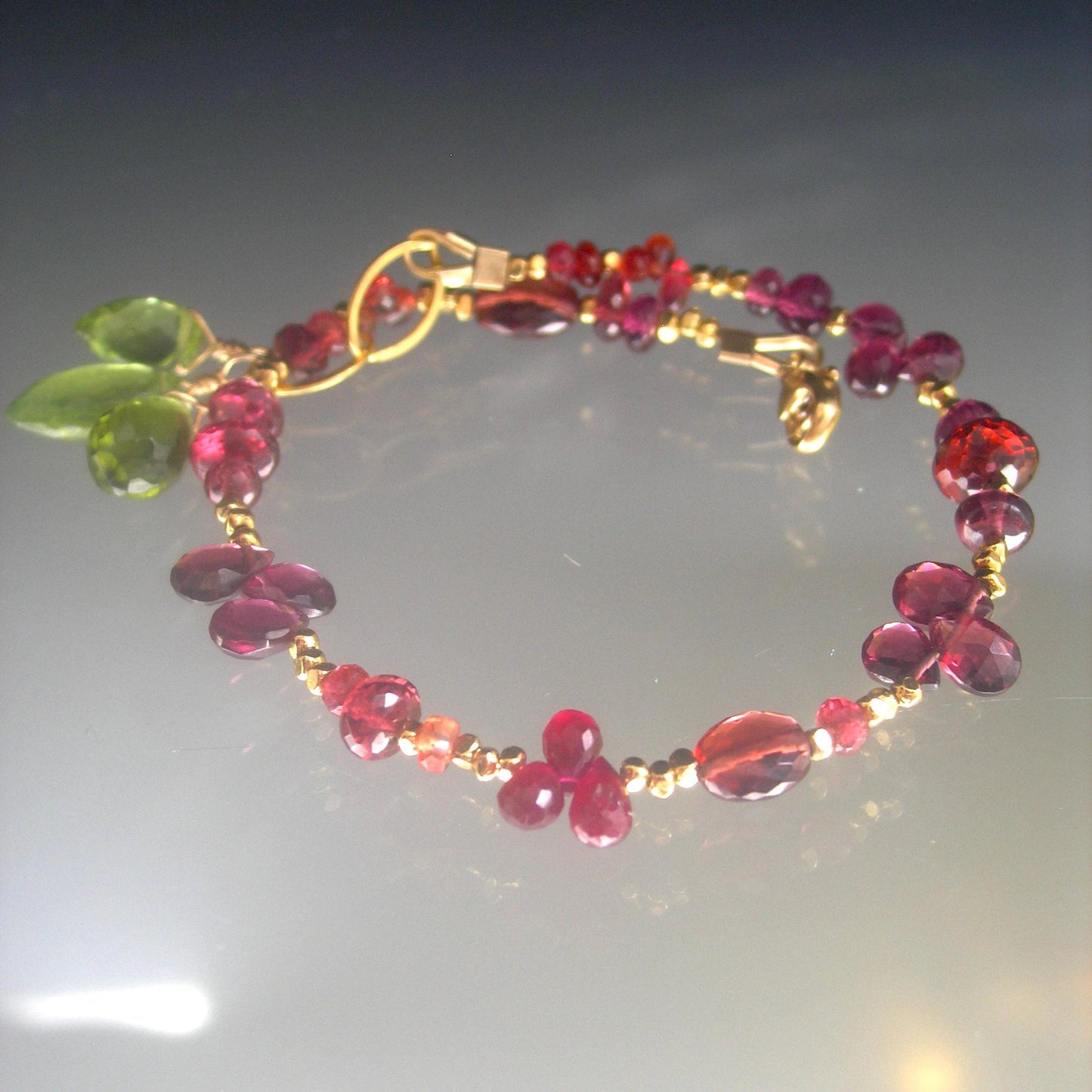 Sapphire Garnet Gemstone Bracelet