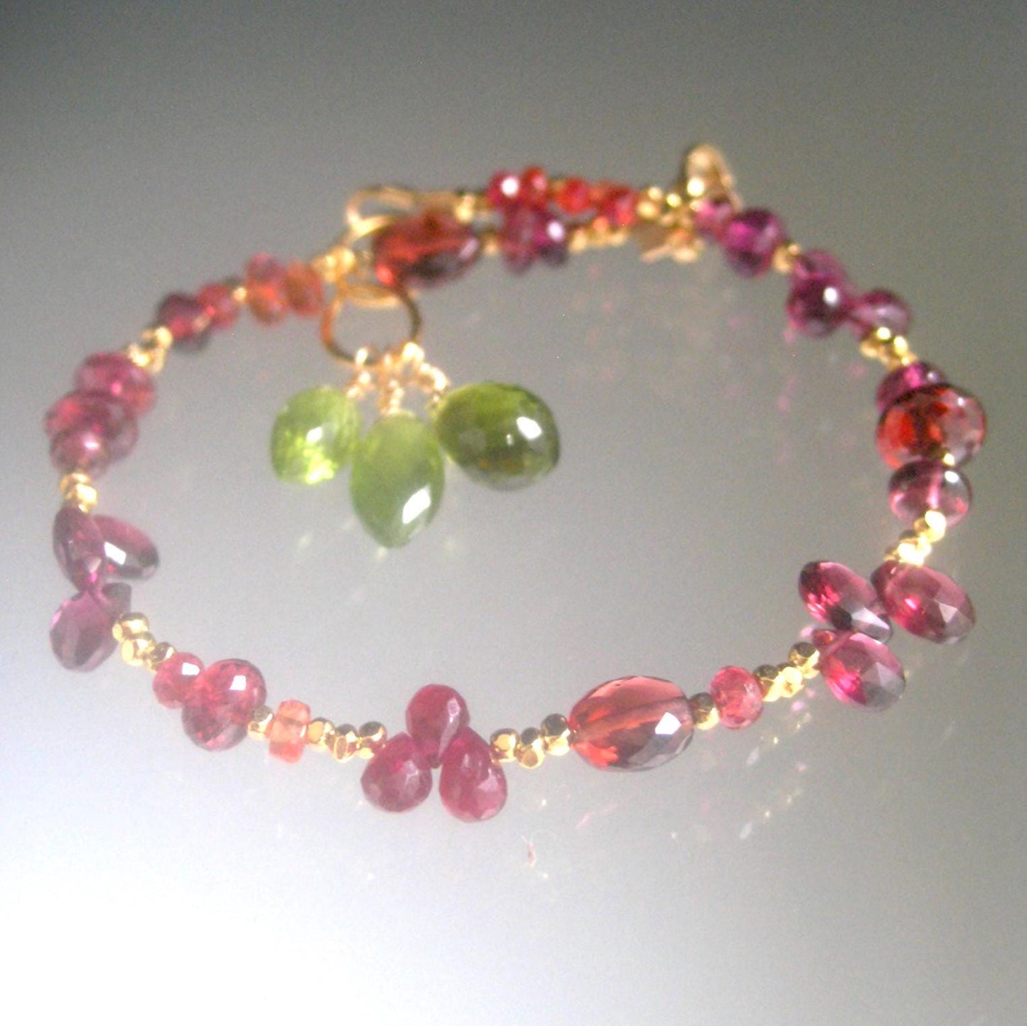 Sapphire Garnet Gemstone Bracelet