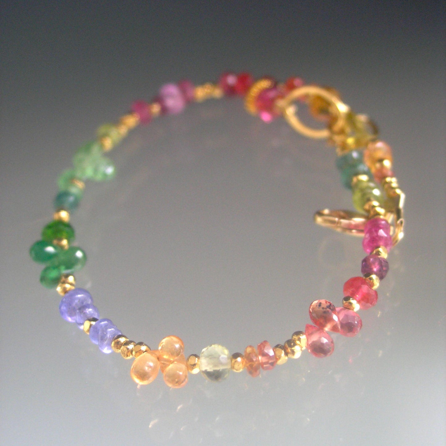 Vermeil Rainbow Gemstone Bracelet