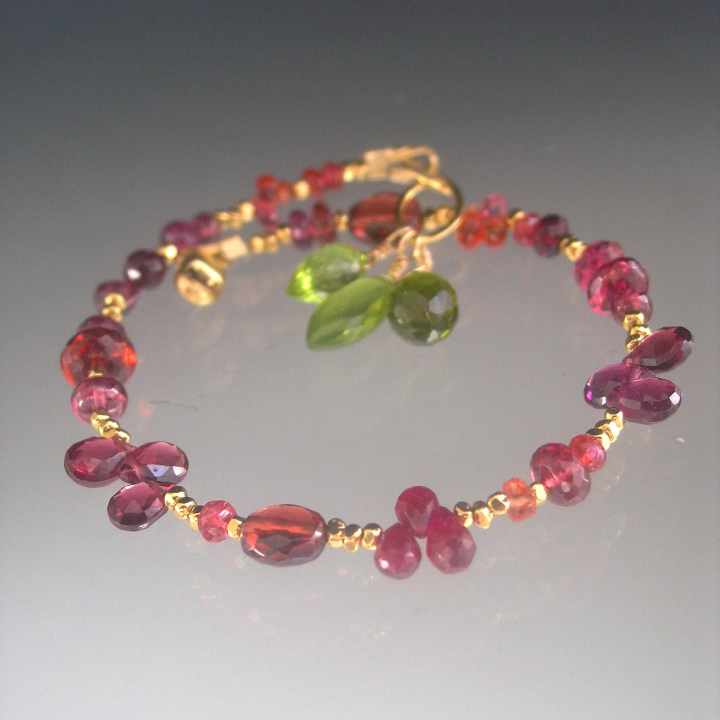 Sapphire Garnet Gemstone Bracelet